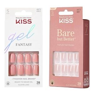 KISS Gel Fantasy & Bare but Better Press On Nails Bundle